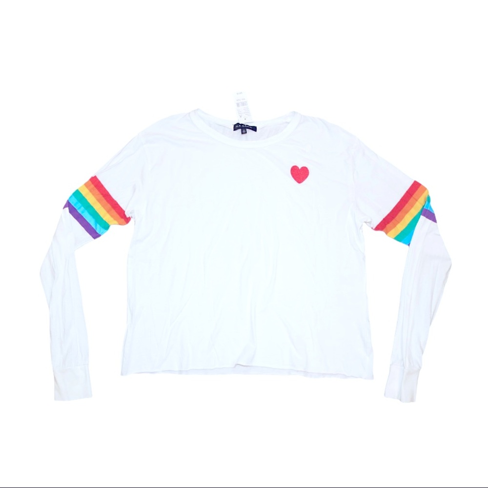 L.A. Hearts PacSun rainbow accent long sleeve shirt (Size S)